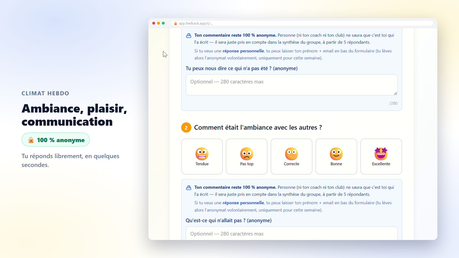 Aperçu du tuto Je donne mon avis anonymement