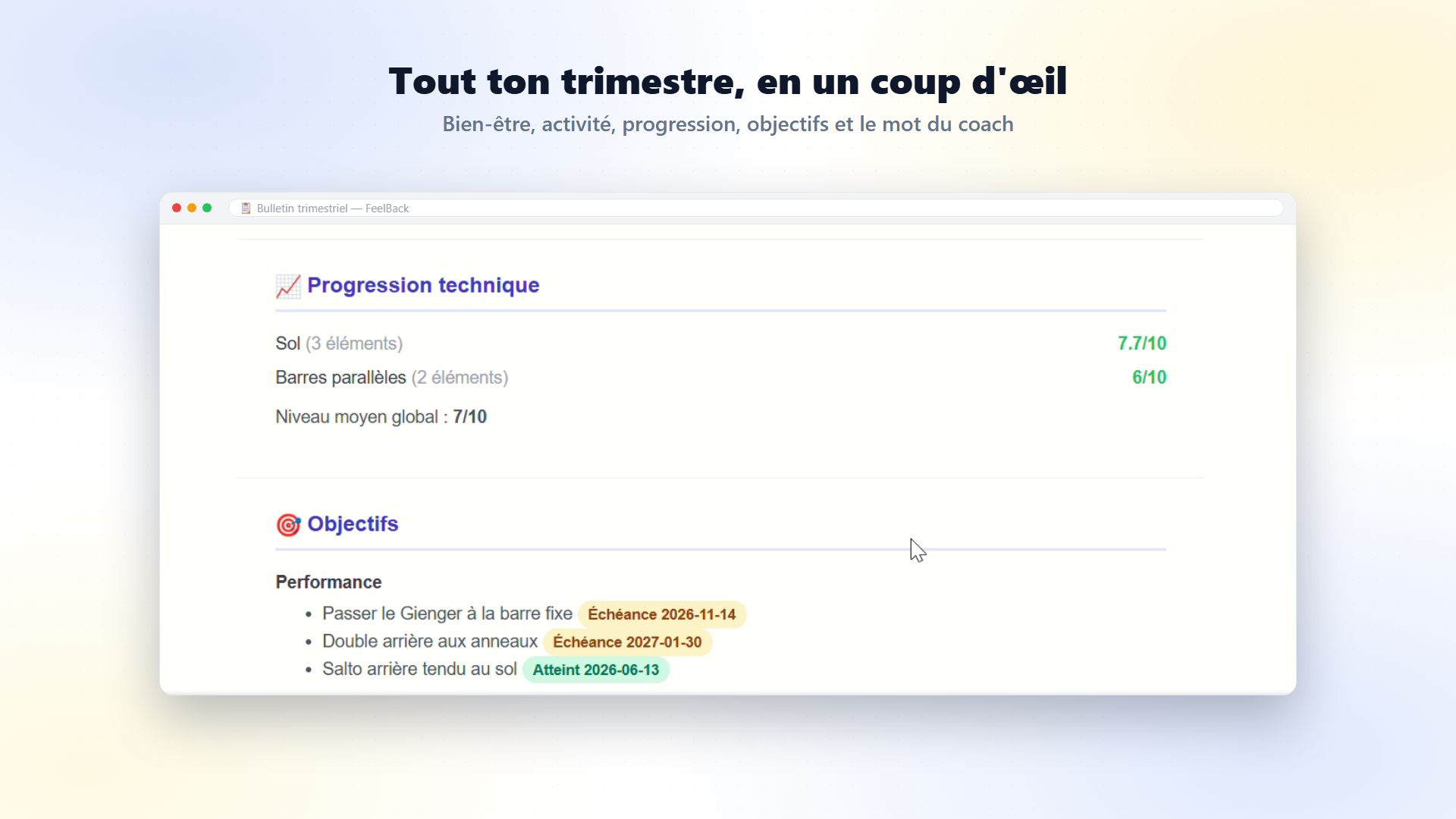 Aperçu du tuto Je reçois mon bulletin trimestriel