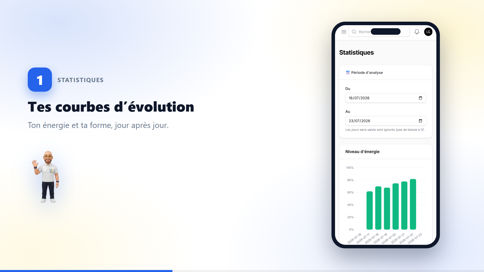 Aperçu du tuto Je vois mes progrès